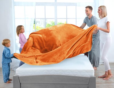 Foto 3 | Foto 3 | Cama Polar Blanket Utopia, Tamaño Queen, Naranja Quemado, 300 G/m² - Venta Internacional.