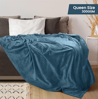 Foto 2 | Foto 2 | Cama Polar Blanket Utopia, Tamaño Queen, Color Azul Piedra, 300 G/m² - Venta Internacional.