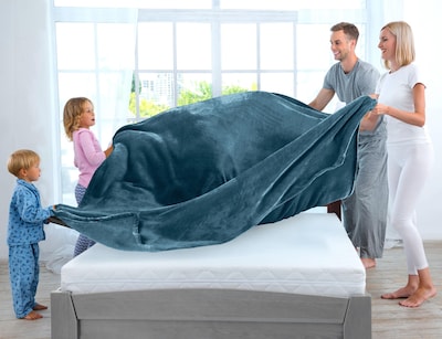 Foto 3 | Foto 3 | Cama Polar Blanket Utopia, Tamaño Queen, Color Azul Piedra, 300 G/m² - Venta Internacional.