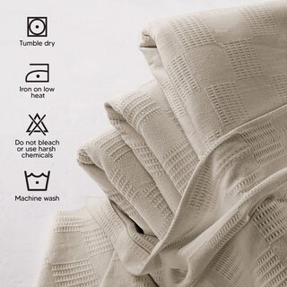 Foto 6 | Foto 6 | Ropa De Cama Blanket Utopia, Color Caqui, 100% Algodón, Tamaño Completo, 220 X 210 Cm - Venta Internacional.