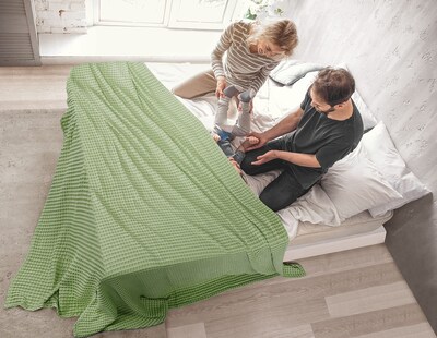 Foto 7 | Foto 7 | Cobija Blanket Utopia Gofre Algodón Verde Salvia - Venta Internacional