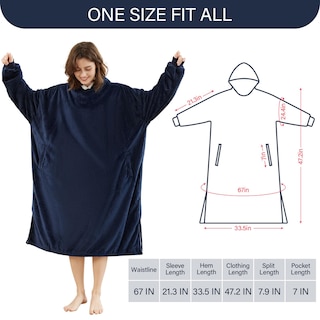 Foto 3 | Foto 3 | Sudadera Con Capucha Letsfunny, Forro Polar Sherpa De Gran Tamaño, Talla Única - Venta Internacional.