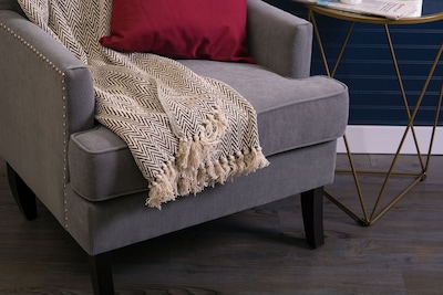 Foto 5 | Foto 5 | Manta Dii Chevron De Algodón Tejida A Mano, 50 X 60 Cm, Dark Bro - Venta Internacional.