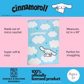 Foto 3 | Foto 3 | Manta Franco Collectibles Cinnamoroll Supersuave De 160 X 230 Cm - Venta Internacional.