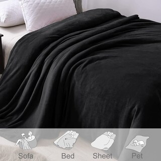 Foto 6 | Foto 6 | Manta Exclusivo Mezcla Fleece Queen, 230 X 230 Cm, Color Negro - Venta Internacional.
