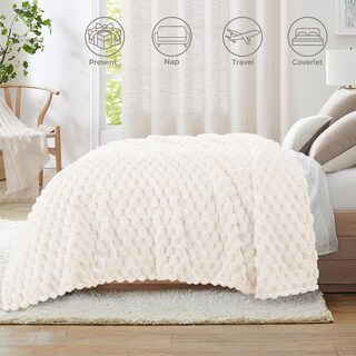 Foto 5 | Foto 5 | Manta Whale Flotilla Fluffy Queen, 230 X 230 Cm, Color Marfil - Venta Internacional.