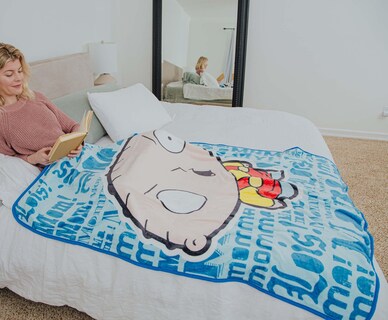 Foto 4 | Foto 4 | Manta Family Guy Stewie Griffin Mama Raschel 115 X 150 Cm - Venta Internacional.