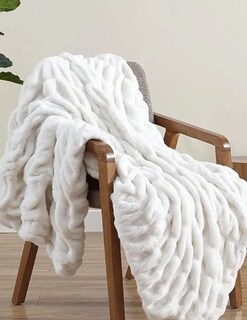 Foto 3 | Foto 3 | Cobertor Matrimonial Queen Suave Grueso Calientito Set 3pzas- Blanco