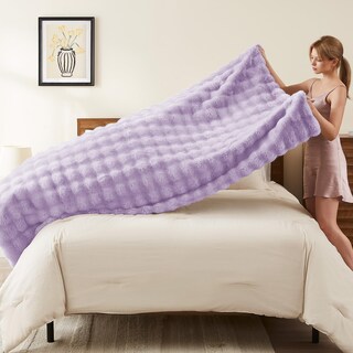 Foto 5 | Foto 5 | Manta L'agraty De Piel Sintética 150 X 200 Cm Color Morado - Venta Internacional.