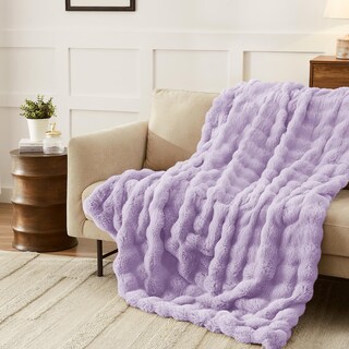 Foto 6 | Foto 6 | Manta L'agraty De Piel Sintética 150 X 200 Cm Color Morado - Venta Internacional.