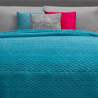 Foto 4 | Foto 4 | Cobertor Ligero Matrimonial Elefantito Hogar Lazuli Color Azul Suave Textura 3d