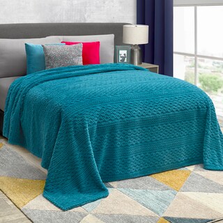 Foto 2 | Foto 2 | Cobertor Ligero King Size Elefantito Hogar Lazuli Color Azul Suave Textura 3d