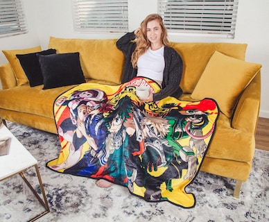 Foto 5 | Foto 5 | Manta Just Funky Con Los Personajes De My Hero Academia 115 X 152 Cm - Venta Internacional.