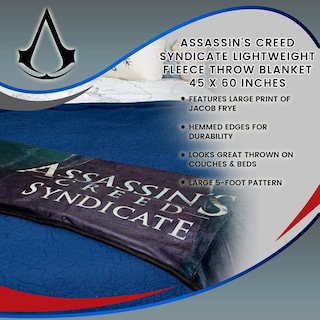Foto 7 | Foto 7 | Manta Polar Con Diseño De Jacob Frye De Assassin's Creed Syndicate - Venta Internacional.
