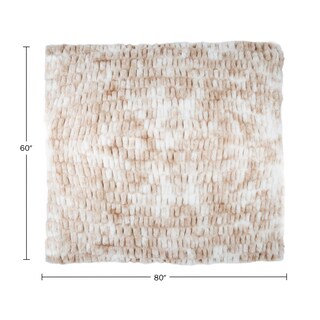 Foto 2 | Foto 2 | Manta Lavish Home De Piel Sintética Fruncida De Gran Tamaño Color Crema - Venta Internacional.