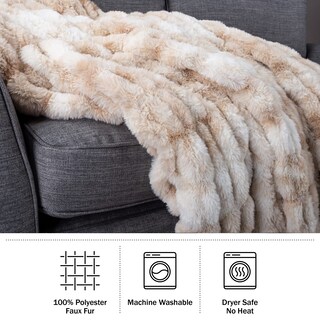 Foto 3 | Foto 3 | Manta Lavish Home De Piel Sintética Fruncida De Gran Tamaño Color Crema - Venta Internacional.