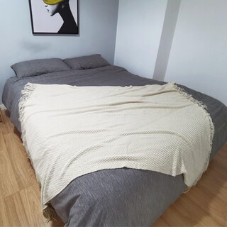 Foto 6 | Foto 6 | Manta Tejida Lomao Con Textura De Burbujas 100% Acrílica - Venta Internacional.
