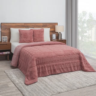 Foto 2 | Foto 2 | Cobertor Sherpa Elefantito Hogar color Rosa Rabbit Matrimonial Térmico