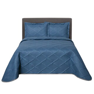 Foto 1 | Foto 1 | Edredón Capitonado Elefantito Hogar King Size Azul con Fundas