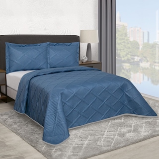 Foto 2 | Foto 2 | Edredón Capitonado Elefantito Hogar King Size Azul con Fundas