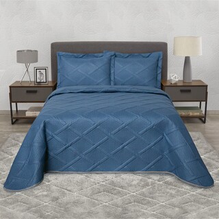 Foto 3 | Foto 3 | Edredón Capitonado Elefantito Hogar King Size Azul con Fundas