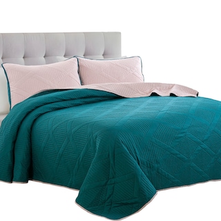 Foto 2 | Foto 2 | Edredón Con Fundas Matrimonial Turquesa Dos Vistas Merano