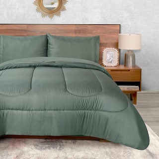 Foto 6 | Foto 6 | Edredón Set King Size Extra Suave Con Sábanas Verde Dos Vistas Titanio