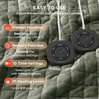 Foto 5 | Foto 5 | Manta Eléctrica De Cama Tamaño Queen Con 10 Unidades De Calor Y 10 Horarios - Venta Internacional.