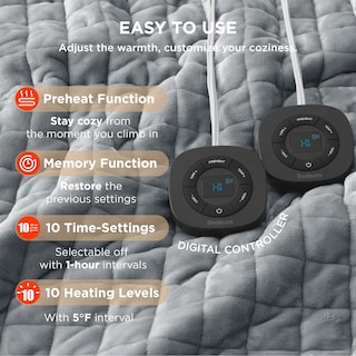 Foto 5 | Foto 5 | Manta Eléctrica De Cama Tamaño King Con 10 Unidades De Calor Y 10 Horarios - Venta Internacional.