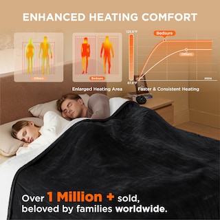 Foto 2 | Foto 2 | Manta Eléctrica King Size Bedsure con Doble Control Negro - Venta Internacional