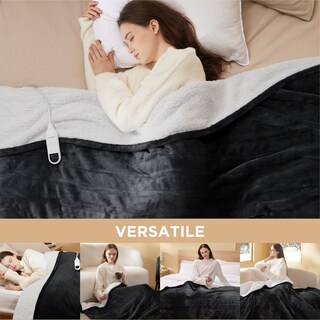 Foto 7 | Foto 7 | Manta Eléctrica Bedsure Twin Soft Franela Calefactada Negra - Venta Internacional