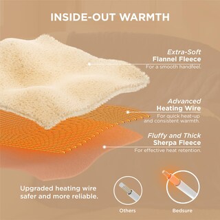 Foto 5 | Foto 5 | Manta Eléctrica Bedsure de Franela Doble con Calefacción 160 X 210 cm - Venta Internacional