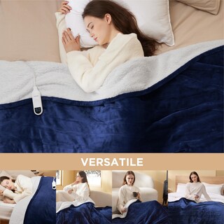 Foto 7 | Foto 7 | Manta Eléctrica Bedsure de Franela Doble con Calefacción 160 X 210 cm - Venta Internacional