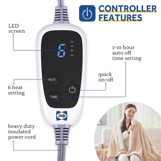 Foto 2 | Foto 2 | Manta Eléctrica Con Calefacción  Franela Y Sherpa  50 X 60 Cm - Venta Internacional.