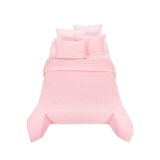 Foto 1 | Foto 1 | Edrecolcha Reversible Proviencia de Microfibra Matrimonial color Rosa