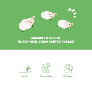 Foto 8 | Foto 8 | Colchoneta Cubrecolchón Individual ColorDreams TOPPER1I Memory Foam