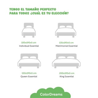 Foto 7 | Foto 7 | Colchoneta Cubrecolchón Matrimonial ColorDreams TOPPER2M Memory Foam