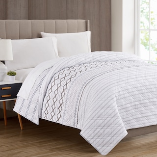 Foto 3 | Foto 3 | Cubrecama Allure Reversible Blanco Matrimonial