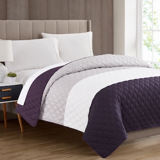 Foto 4 | Foto 4 | Colcha Cubrecama Individual Morado Reversible Murel06