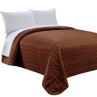 Foto 2 | Foto 2 | Colcha Cubrecama King Size Reversible Café Auburn Allure