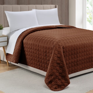 Foto 4 | Foto 4 | Colcha Cubrecama King Size Reversible Café Auburn Allure