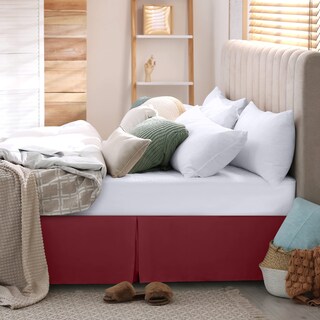 Foto 4 | Foto 4 | Falda De Cama Utopia Bedding King Con Pliegues Cuádruples, Color Burdeos - Venta Internacional.