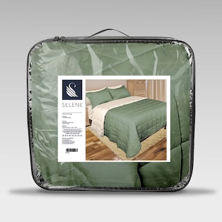 Foto 3 | Foto 3 | Colcha Bordada Selene Nadiam Verde King Size Extra Doble Vista