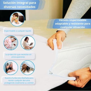 Foto 6 | Foto 6 | Protector Anti Chinches de Colchón Individual Impermeable Full Protect Waterproof