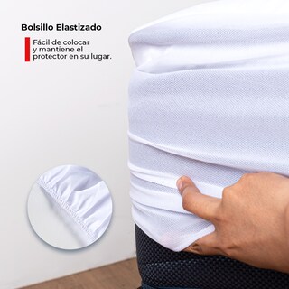 Foto 2 | Foto 2 | Protector Cubrecolchón Impermeable Atlas Blanco King Size