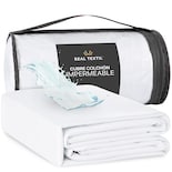 Protector De Colchón Real Textil Queen Size Blanco 100% Impermeable