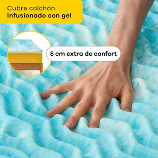Foto 4 | Foto 4 | Cubre Colchón Memory Foam Nooz Infusión Gel Sobre Colchón de 5cm Colchoneta Queen Size