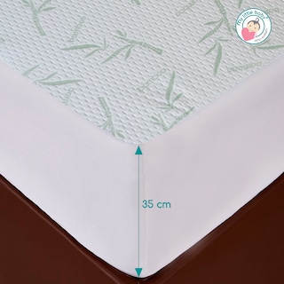Foto 4 | Foto 4 | Cubrecolchón Protector de Cama King de Bambú Impermeable 3D Transpirable y Lavable