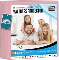 Protector De Colchón Impermeable Utopia Bedding King Size - Venta Internacional.