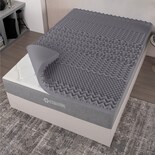 Colchoneta Topper Esquimal Individual, 7 Zonas De Confort, Memory Foam 7.6 Cm Gris